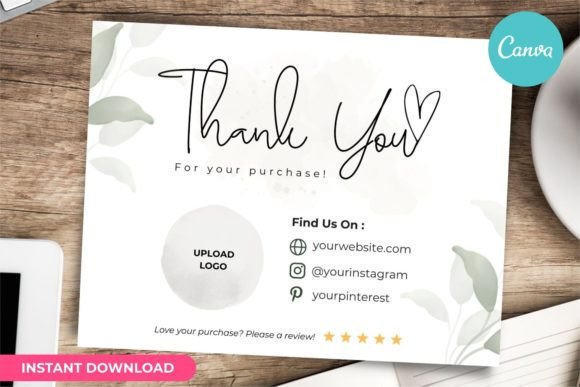 Thank You Card Business Template Canva