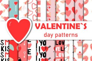 Valentine`s Day Seamless Patterns Graphic by fancykeith · Creative Fabrica