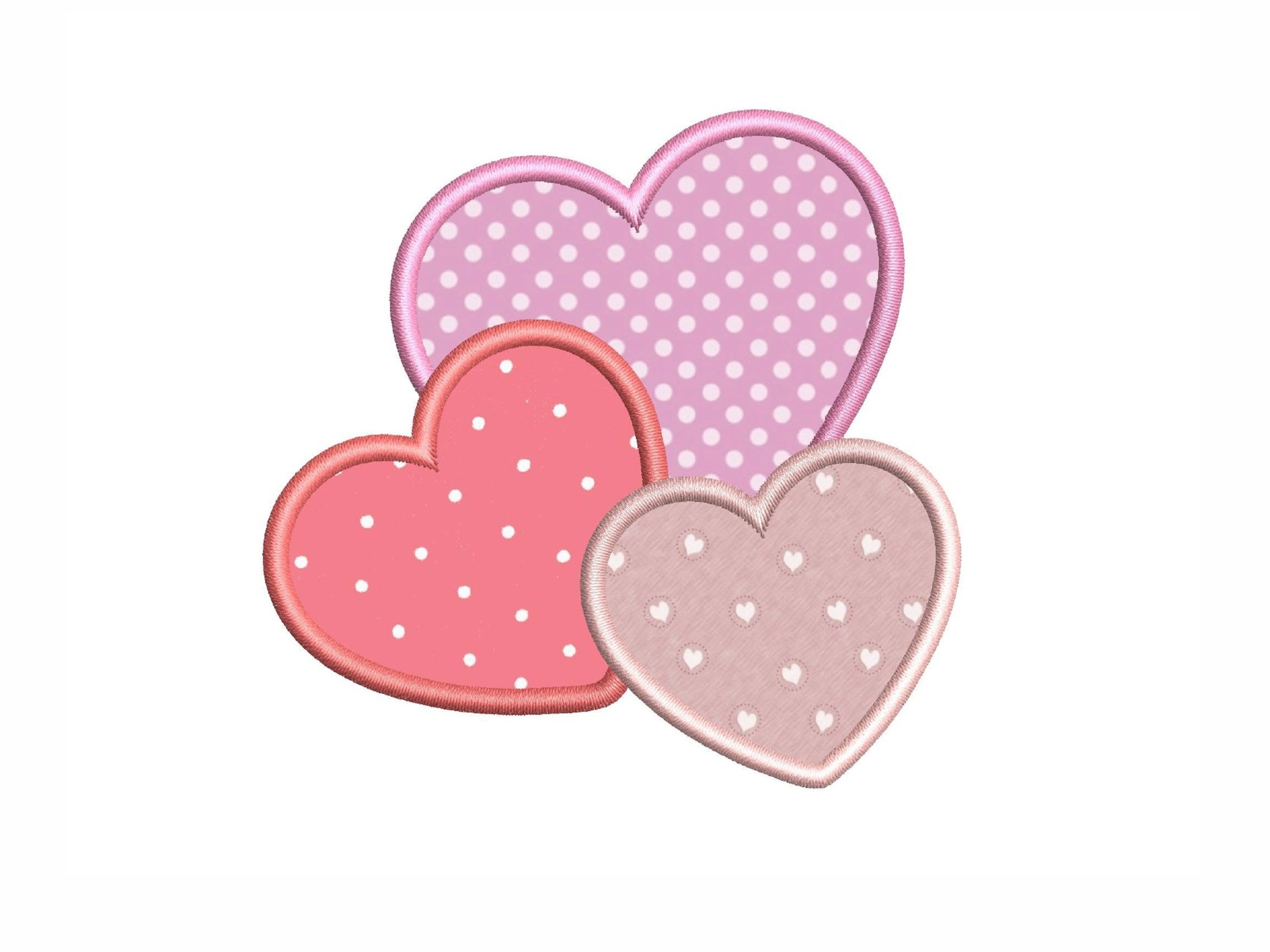 Applique Hearts