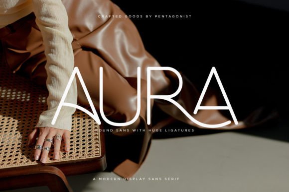 Aura Sans Serif Font By Pentagonistudio