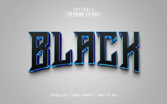 Black 3D Editable Psd Text Effect Style Graphic Layer Styles By mdjahidul99519