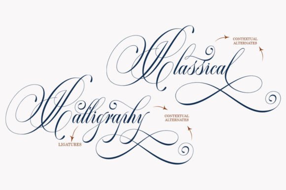 Classical Calligraphy Font - Preview 5