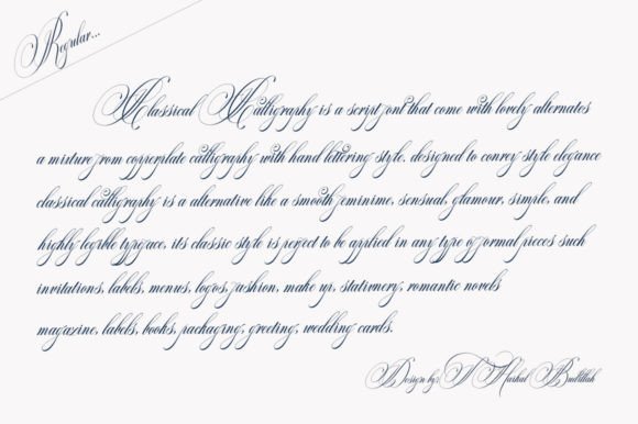 Classical Calligraphy Font - Preview 6