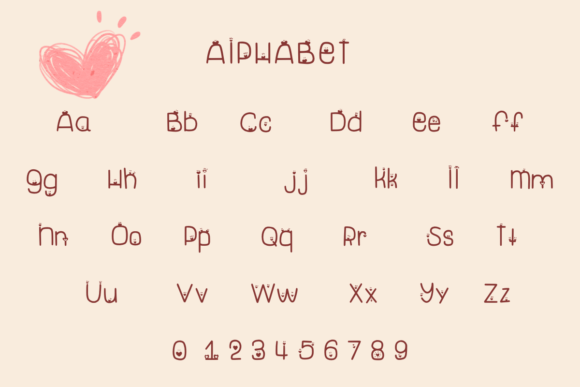 Hearts Font - Preview 1