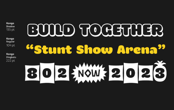 Konga Next Font PNG with transparent background - Preview 1