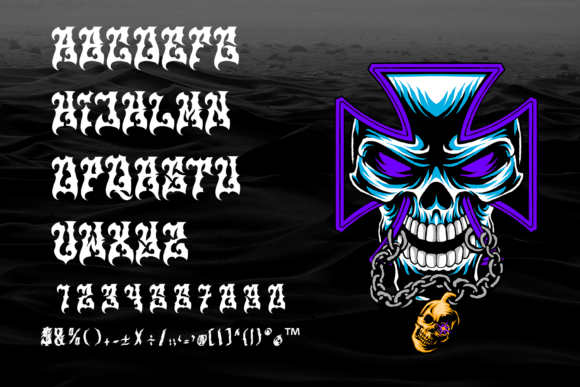 Monolord Font PNG with transparent background - Preview 2