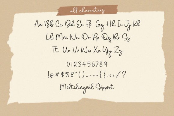 Monstera Garden Font PNG with transparent background - Preview 5
