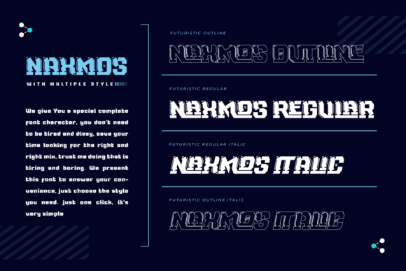 Naxmos Font font preview - 1