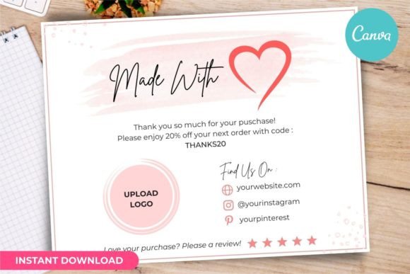 Thank You Card Business Template Canva