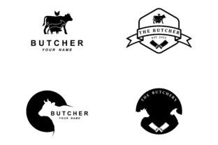 Set of Butcher Logo Vector Graphic by Acillia eggi saputri · Creative ...