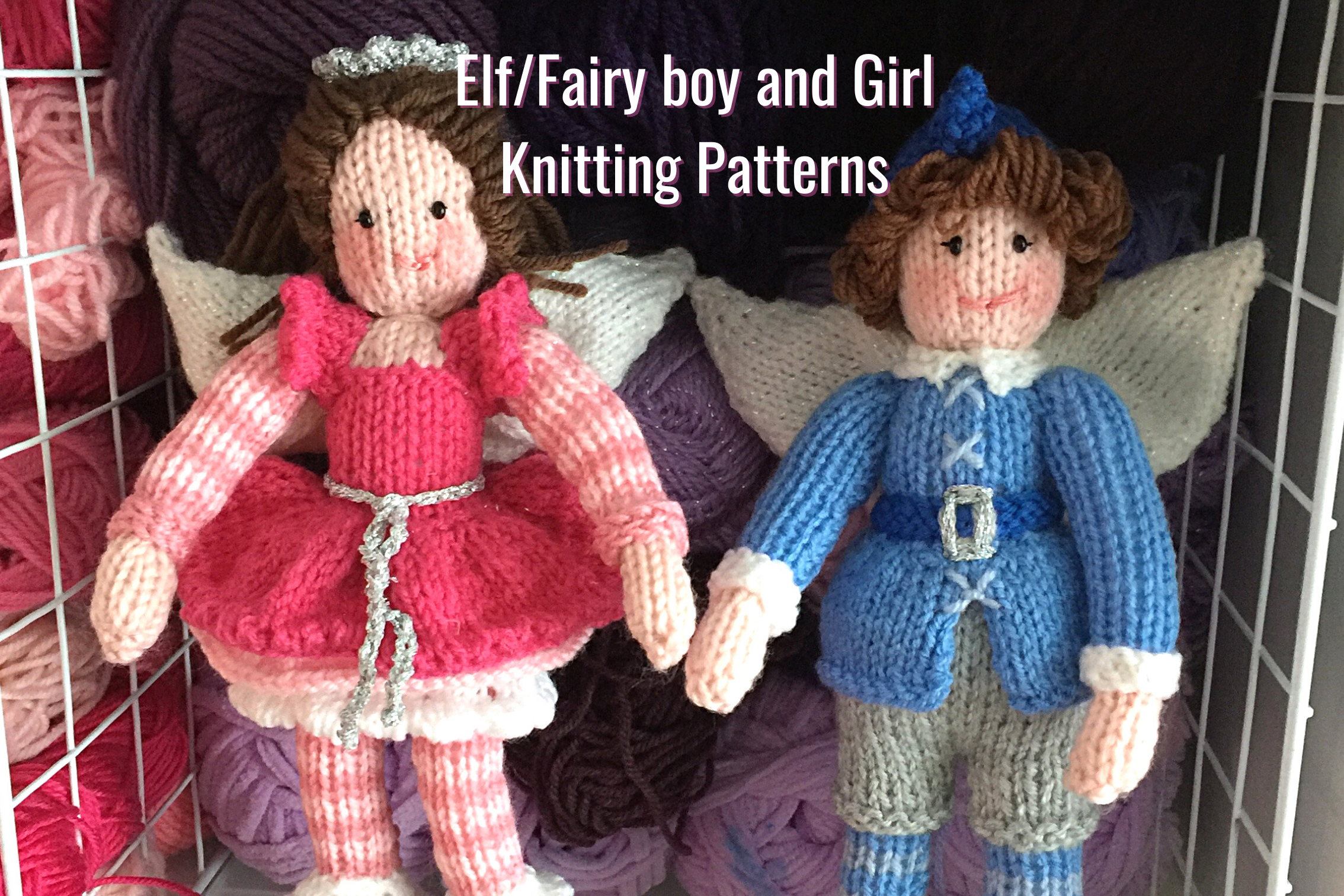 Boy and Girl Elf Dolls Knitting Pattern