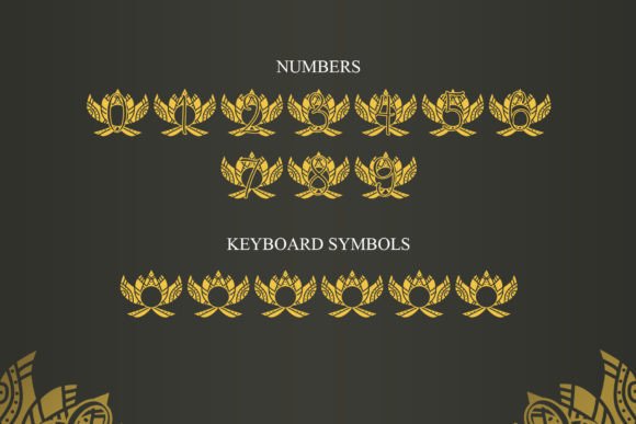 Bright Lotus Mandala Monogram Font - Preview 4
