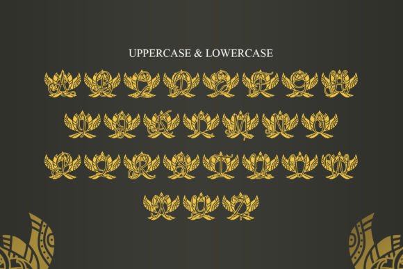 Bright Lotus Mandala Monogram Font - Preview 5