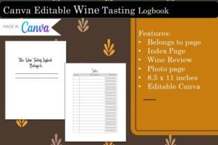 Canva Editable Template Wine Tasting Log Graphic by Jenny Anne Swan ...