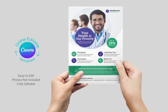 Canva Medical and Dental Flyer Template