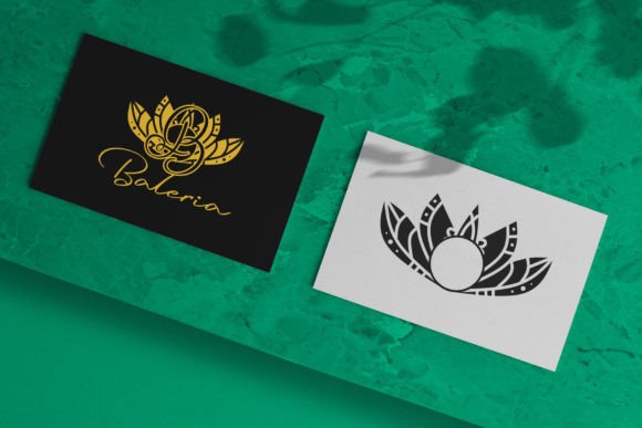 Energy Lotus Mandala Monogram Font - Preview 1