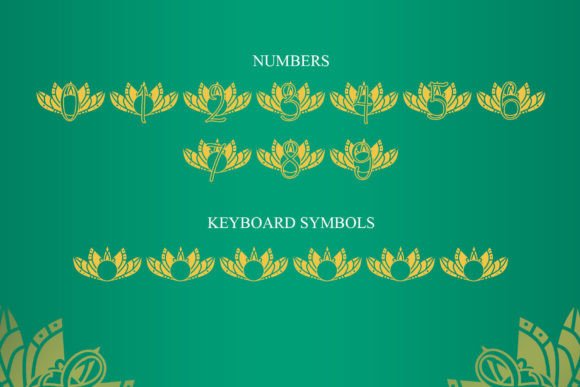 Energy Lotus Mandala Monogram Font - Preview 4