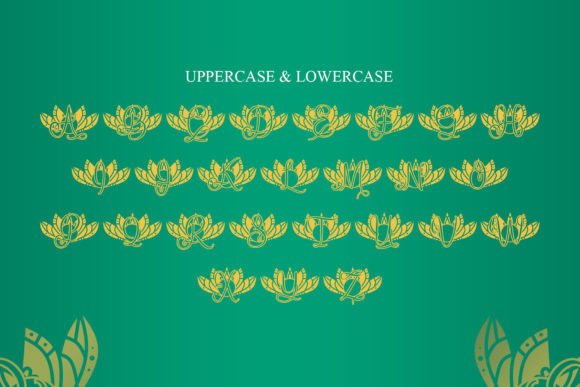 Energy Lotus Mandala Monogram Font - Preview 5