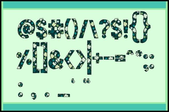 Four Leaf Clover Font font preview - 3