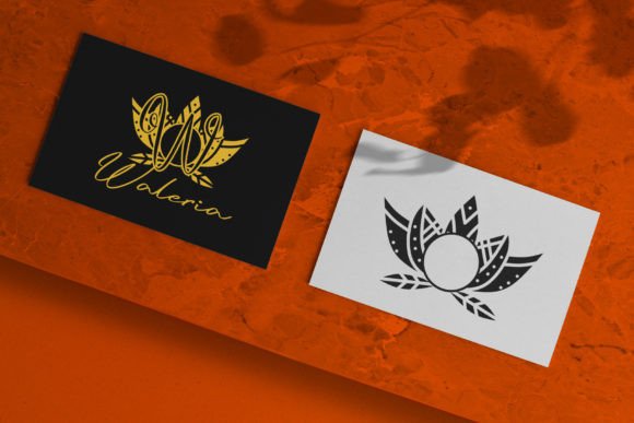 Grace Lotus Mandala Monogram Font - Preview 1