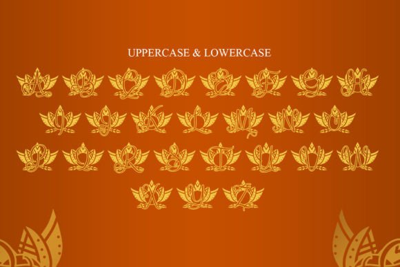 Grace Lotus Mandala Monogram Font - Preview 5
