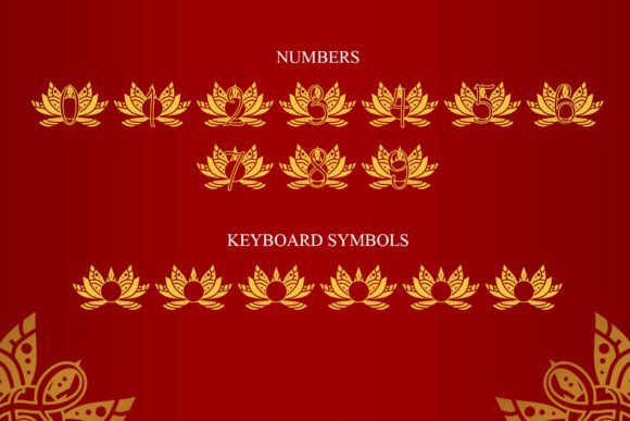 Great Lotus Mandala Monogram Font - Preview 4