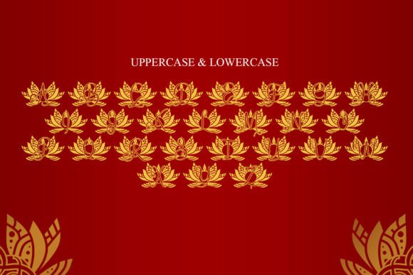 Great Lotus Mandala Monogram Font - Preview 5