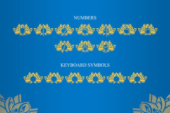 Grow Lotus Mandala Monogram Font - Preview 4