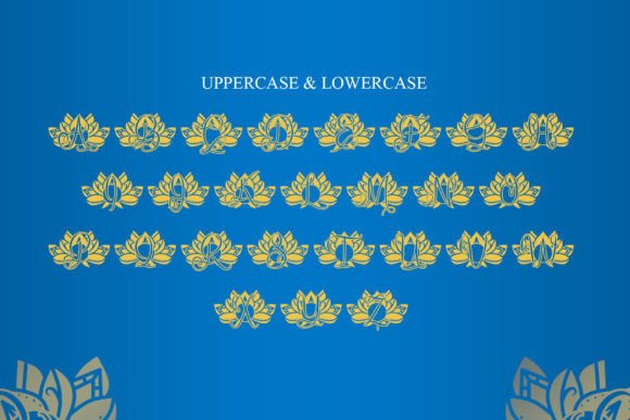 Grow Lotus Mandala Monogram Font - Preview 5