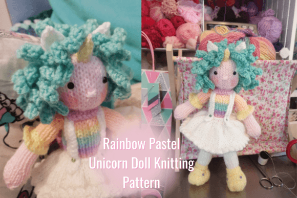 Pastel Unicorn Doll Knitted Pattern