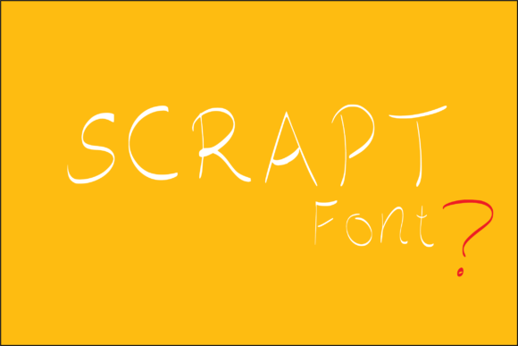 Scrapt Font PNG with transparent background - Preview 1
