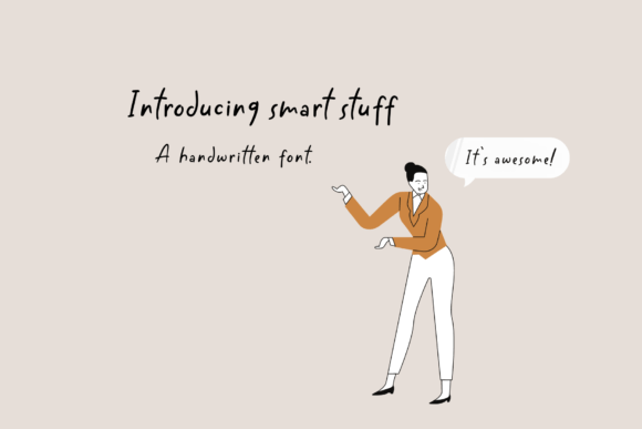 Smart Stuff Font PNG with transparent background - Preview 1