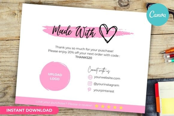 Thank You Card Business Template Canva