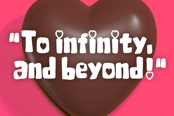Heart Shaped Chocolate Font PNG with transparent background - Preview 1