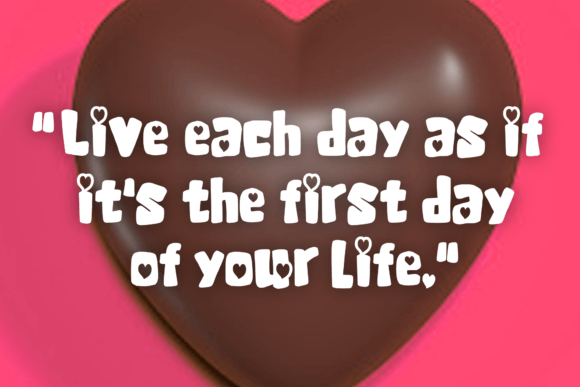 Heart Shaped Chocolate Font PNG with transparent background - Preview 2