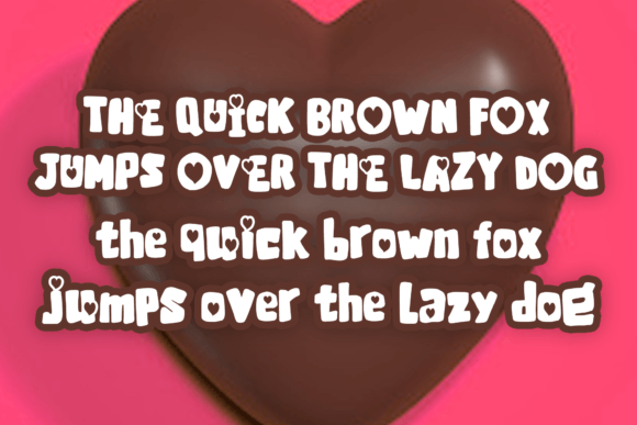 Heart Shaped Chocolate Font PNG with transparent background - Preview 3