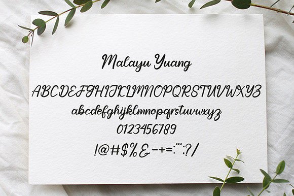 Malayu Yuang Font PNG with transparent background - Preview 5