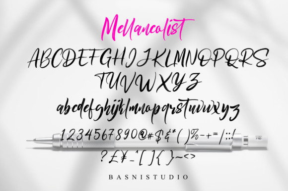 Mellancolist Font PNG with transparent background - Preview 4