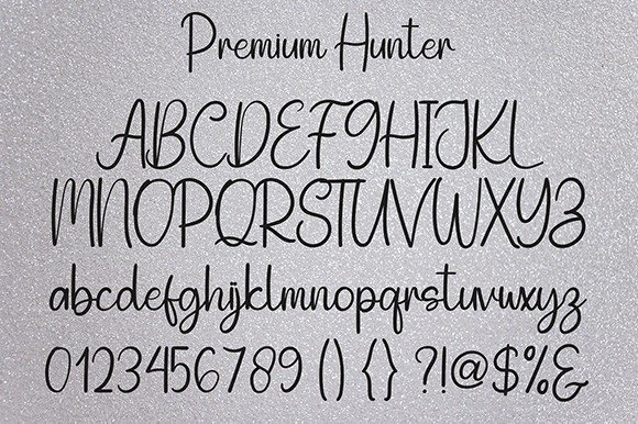 Premium Hunter Font PNG with transparent background - Preview 5