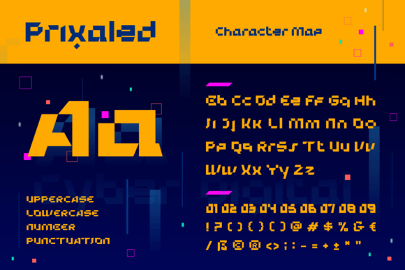 Prixaled Font PNG with transparent background - Preview 1