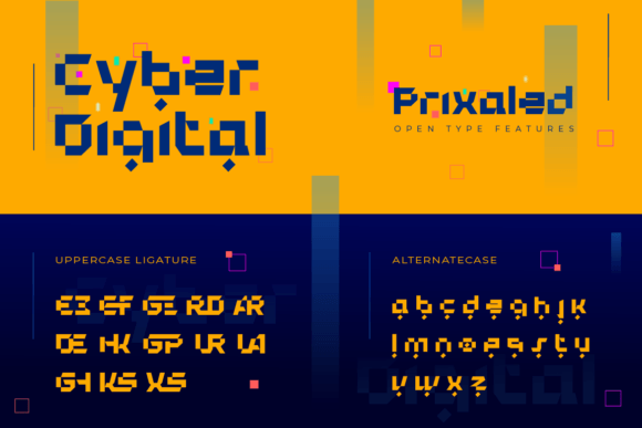 Prixaled Font PNG with transparent background - Preview 3