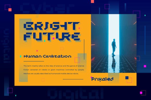 Prixaled Font PNG with transparent background - Preview 4
