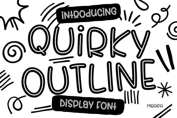 Quirky Outline Font Font by miraipa preview