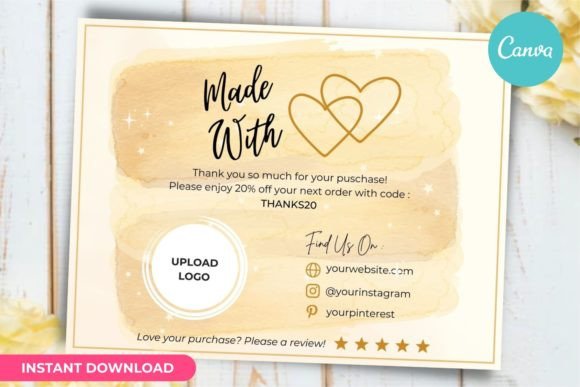 Thank You Card Business Template Canva