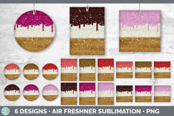 Ice Cream Air Freshener | Dessert Sublim Graphic Illustrations By Enliven Designs