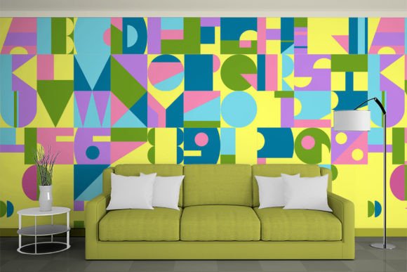 Mosaic Font PNG with transparent background - Preview 4