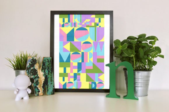 Mosaic Font PNG with transparent background - Preview 6