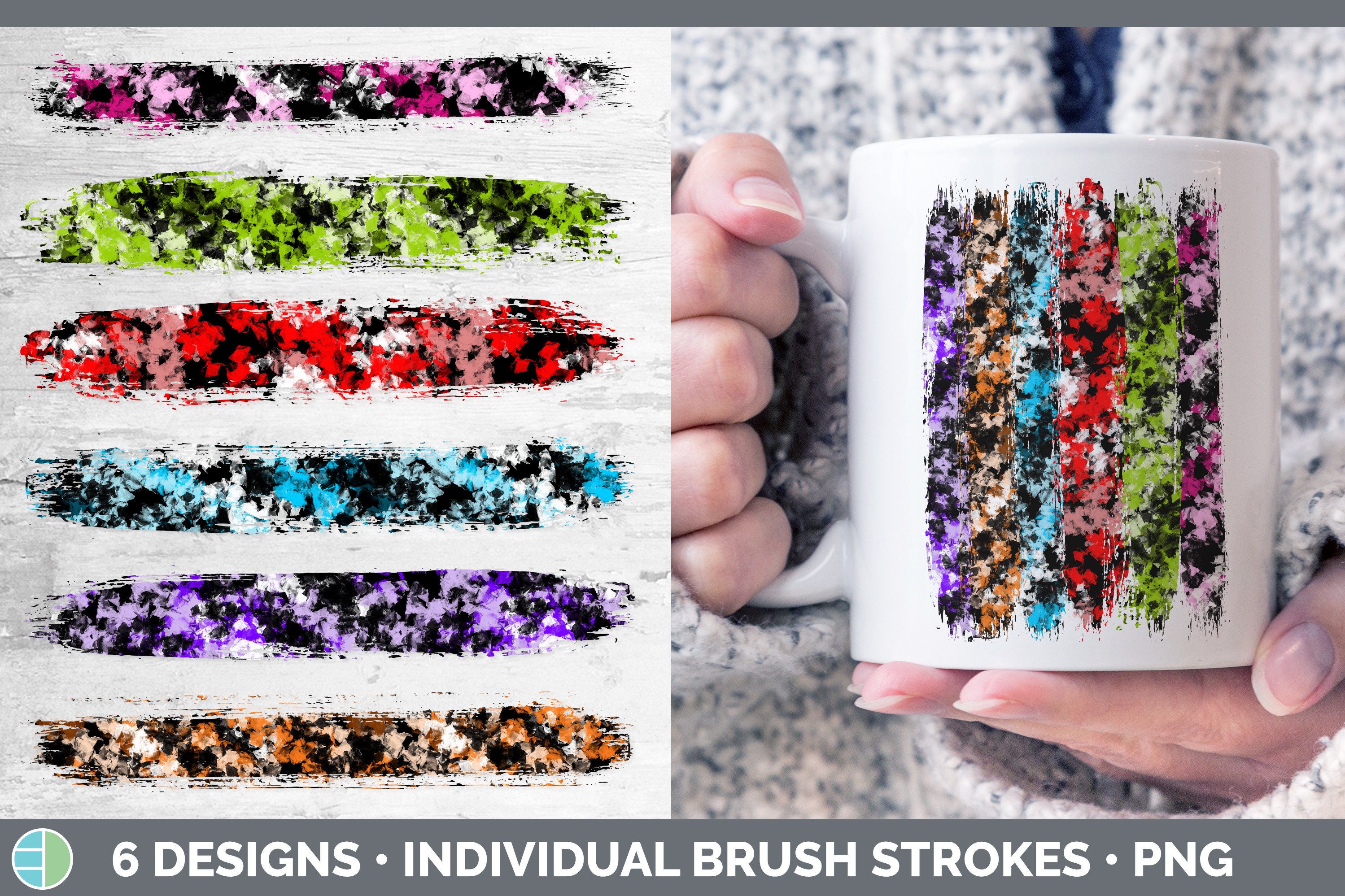 Dabs Graphics Paint Dabs Brush Strokes | Paint Splat S Graphic by Enliven Designs ...