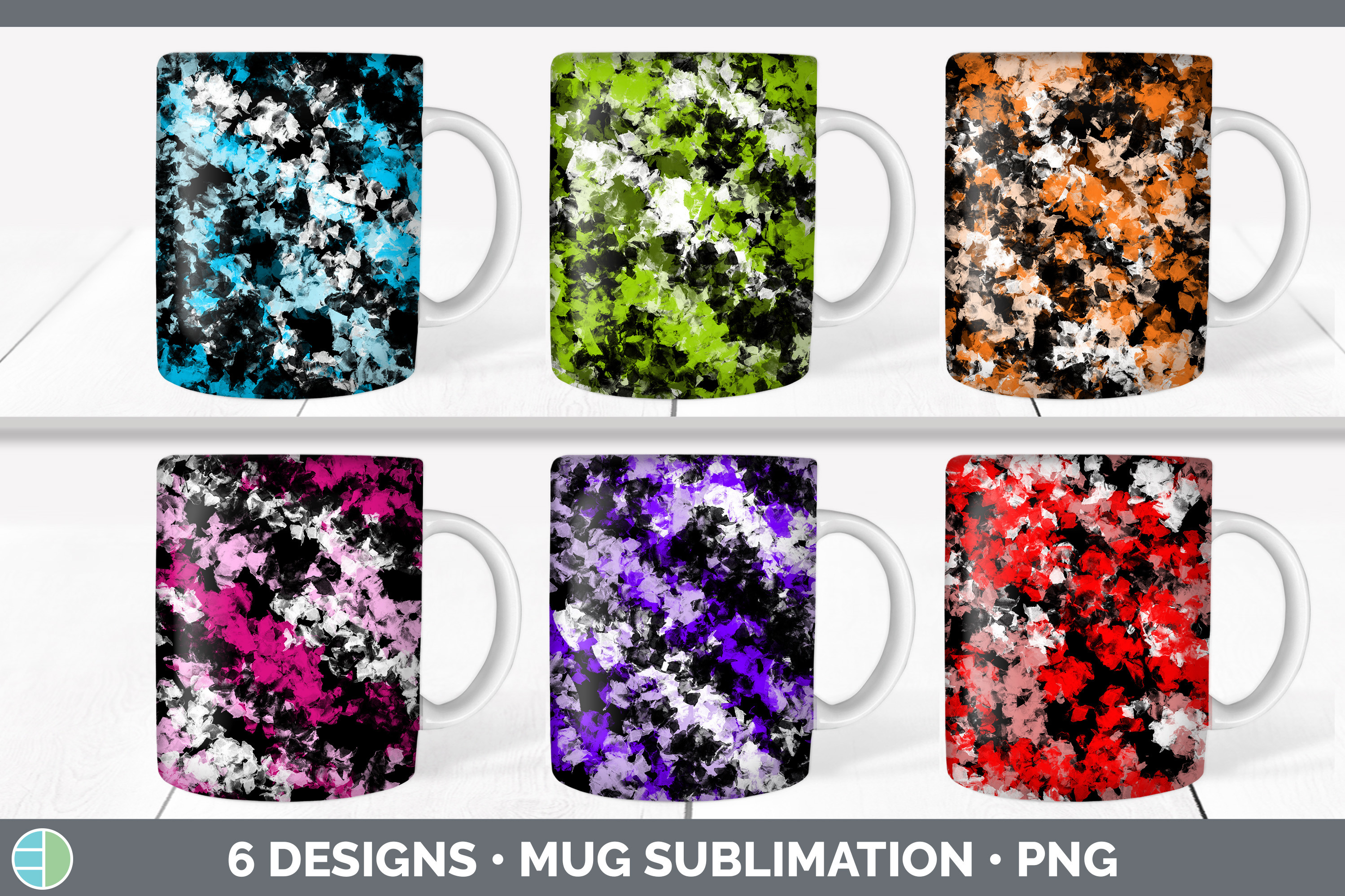 Dabs Graphics Paint Dabs Mug Sublimation | Paint Splat Graphic by Enliven Designs ...