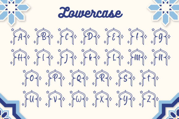 Rida Ramadan Monogram Font PNG with transparent background - Preview 5